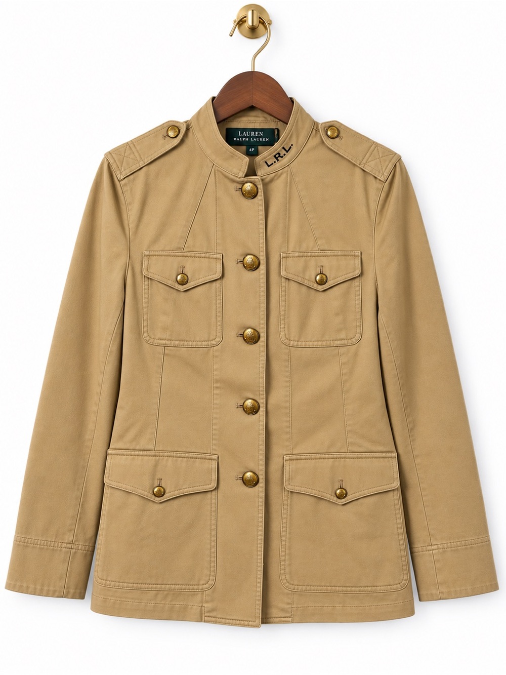 Lauren Ralph Lauren Khaki Military-Style Utility Jacket